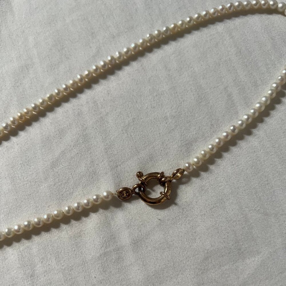 Aurate Pearl Aura Beaded Necklace Yellow Gold, Vermeil Rate